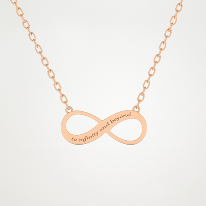 Custom Infinity Pendant Necklace – 14K/18K Gold & 925 Silver 11
