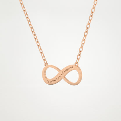 Custom Infinity Pendant Necklace – 14K/18K Gold & 925 Silver 12