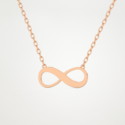Custom Infinity Pendant Necklace – 14K/18K Gold & 925 Silver 14