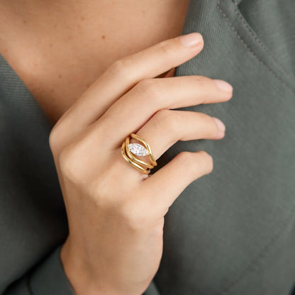 Timeless 1.2 CT Marquise Cut Double Shank Solitaire Moissanite Diamond Engagement Ring