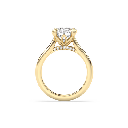 Marquise Shaped Three Stone Lab Grown Diamond Engagement Ring