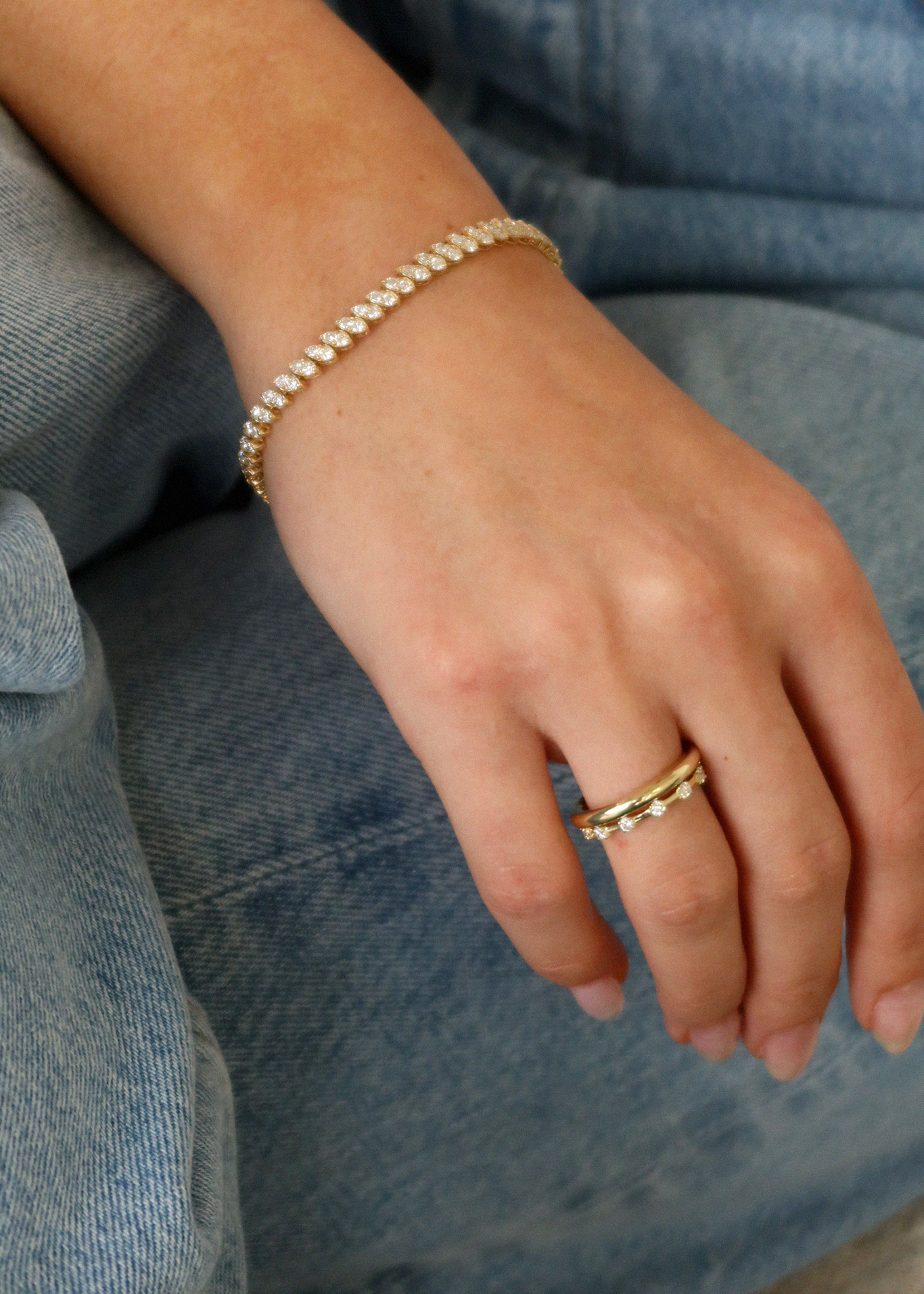 0.25 TCW Round Shaped Half Eternity Lab Grown Diamond Wedding Band