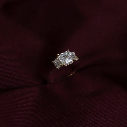 Marquise Cut Cluster Styled Lab Grown Diamond Engagement Ring