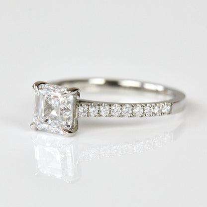 Marquise Shaped Three Stone Lab Grown Diamond Engagement Ring