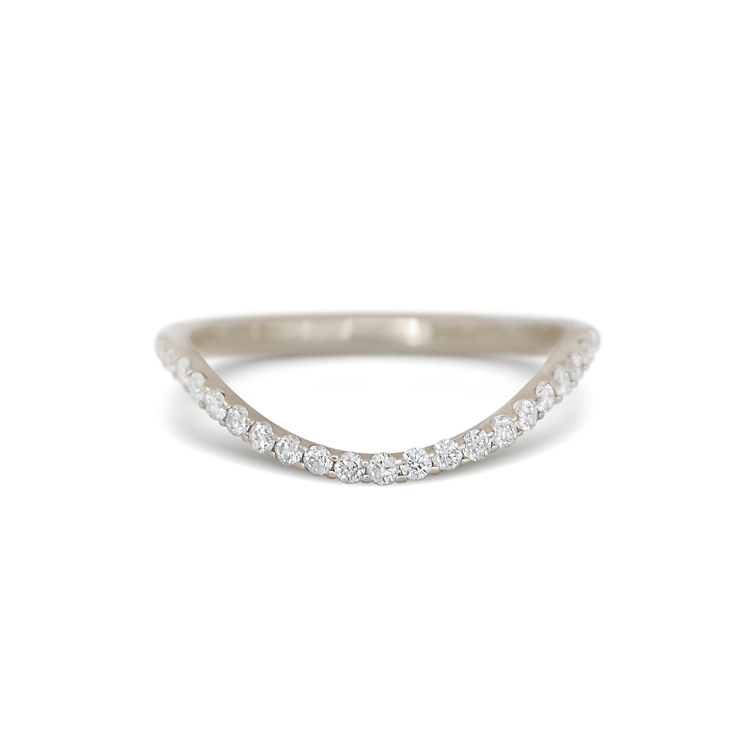 0.25 TCW Round Shaped Half Eternity Lab Grown Diamond Wedding Band