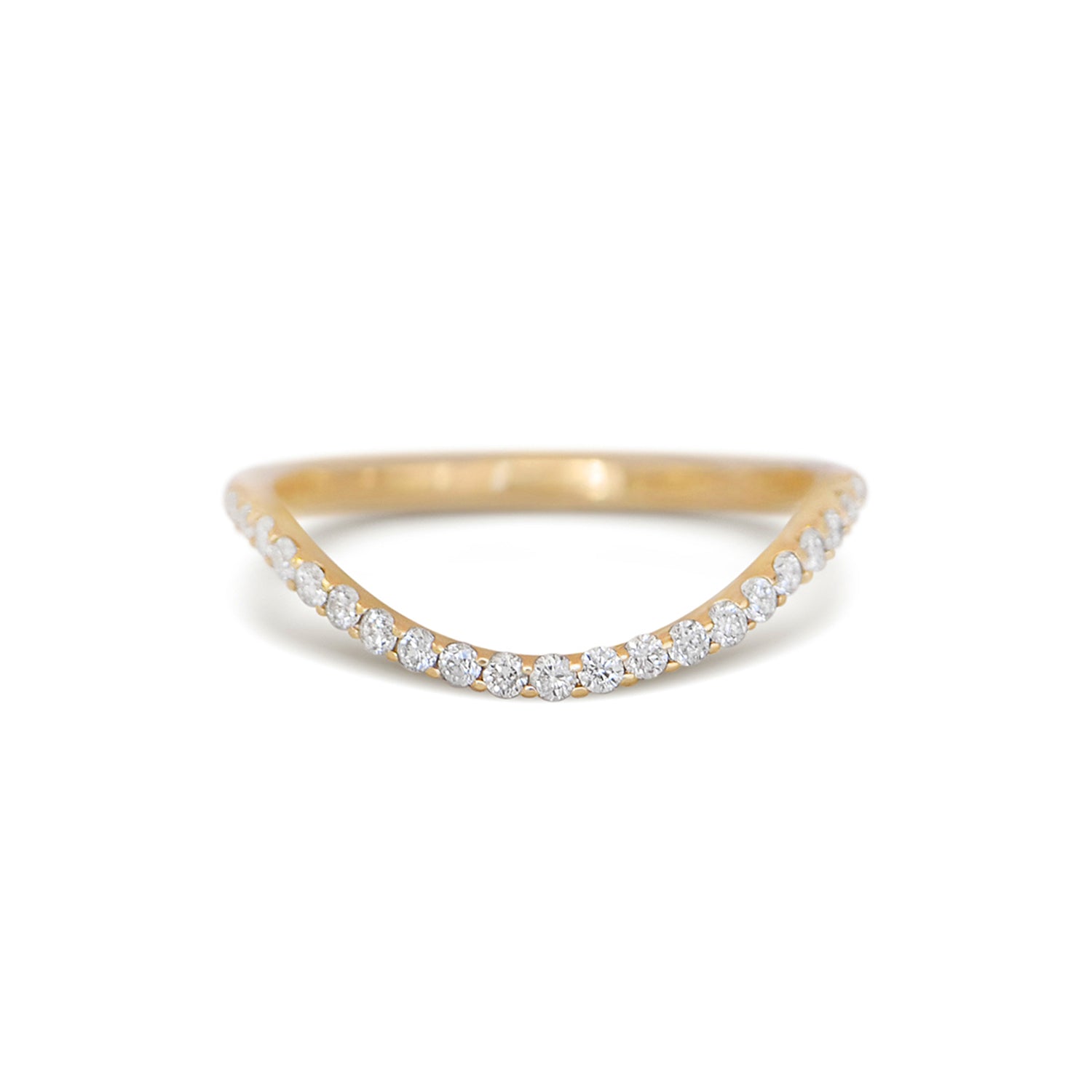 0.25 TCW Round Shaped Half Eternity Lab Grown Diamond Wedding Band