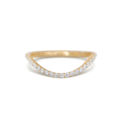 0.25 TCW Round Shaped Half Eternity Lab Grown Diamond Wedding Band