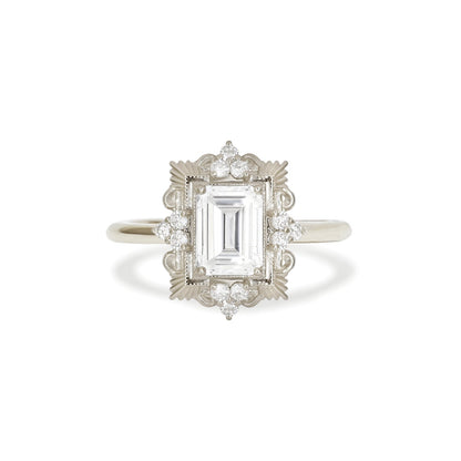 Marquise Shaped Three Stone Lab Grown Diamond Engagement Ring
