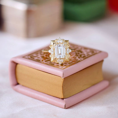 Marquise Shaped Three Stone Lab Grown Diamond Engagement Ring