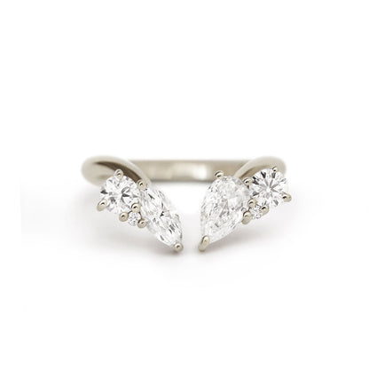 0.25 TCW Round Shaped Half Eternity Lab Grown Diamond Wedding Band