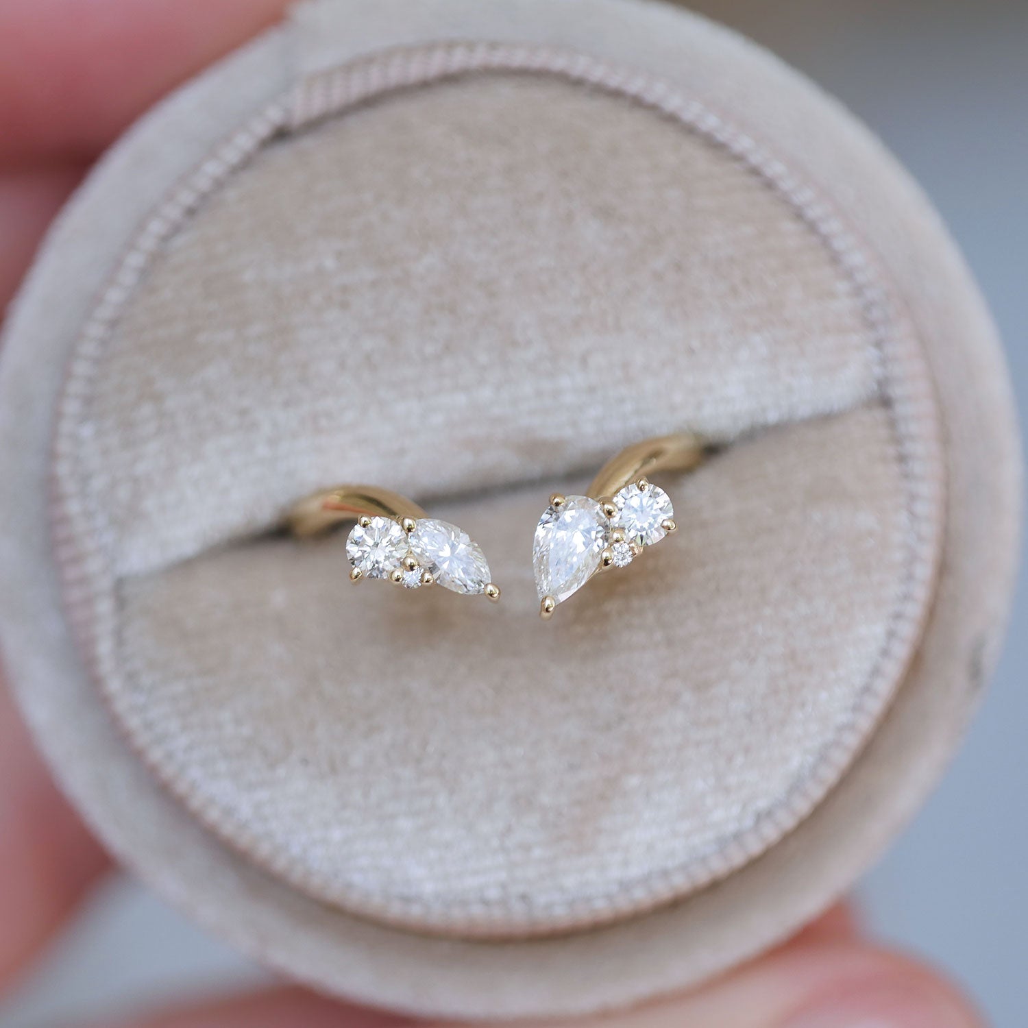 0.25 TCW Round Shaped Half Eternity Lab Grown Diamond Wedding Band