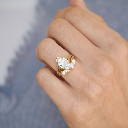 0.25 TCW Round Shaped Half Eternity Lab Grown Diamond Wedding Band