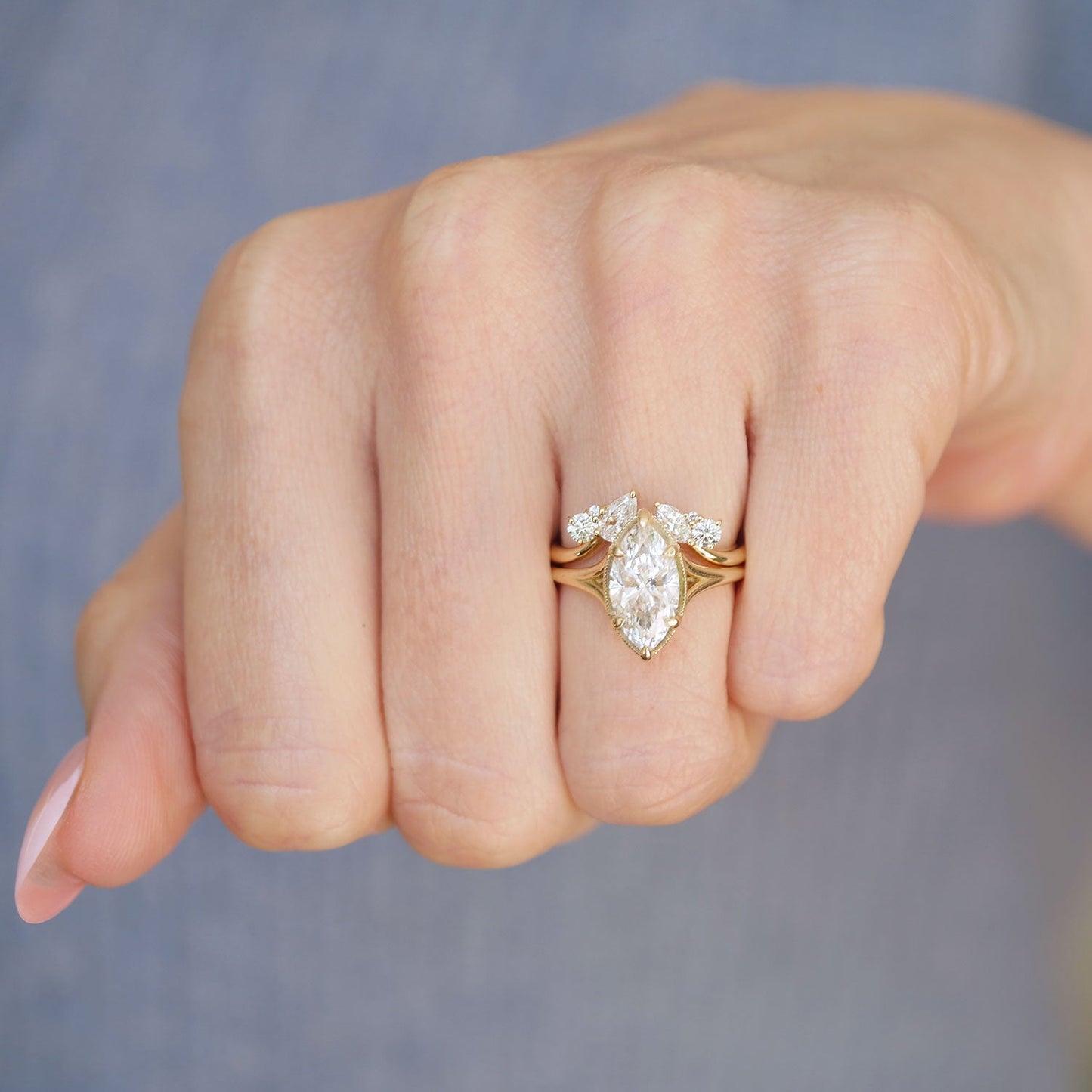 0.25 TCW Round Shaped Half Eternity Lab Grown Diamond Wedding Band