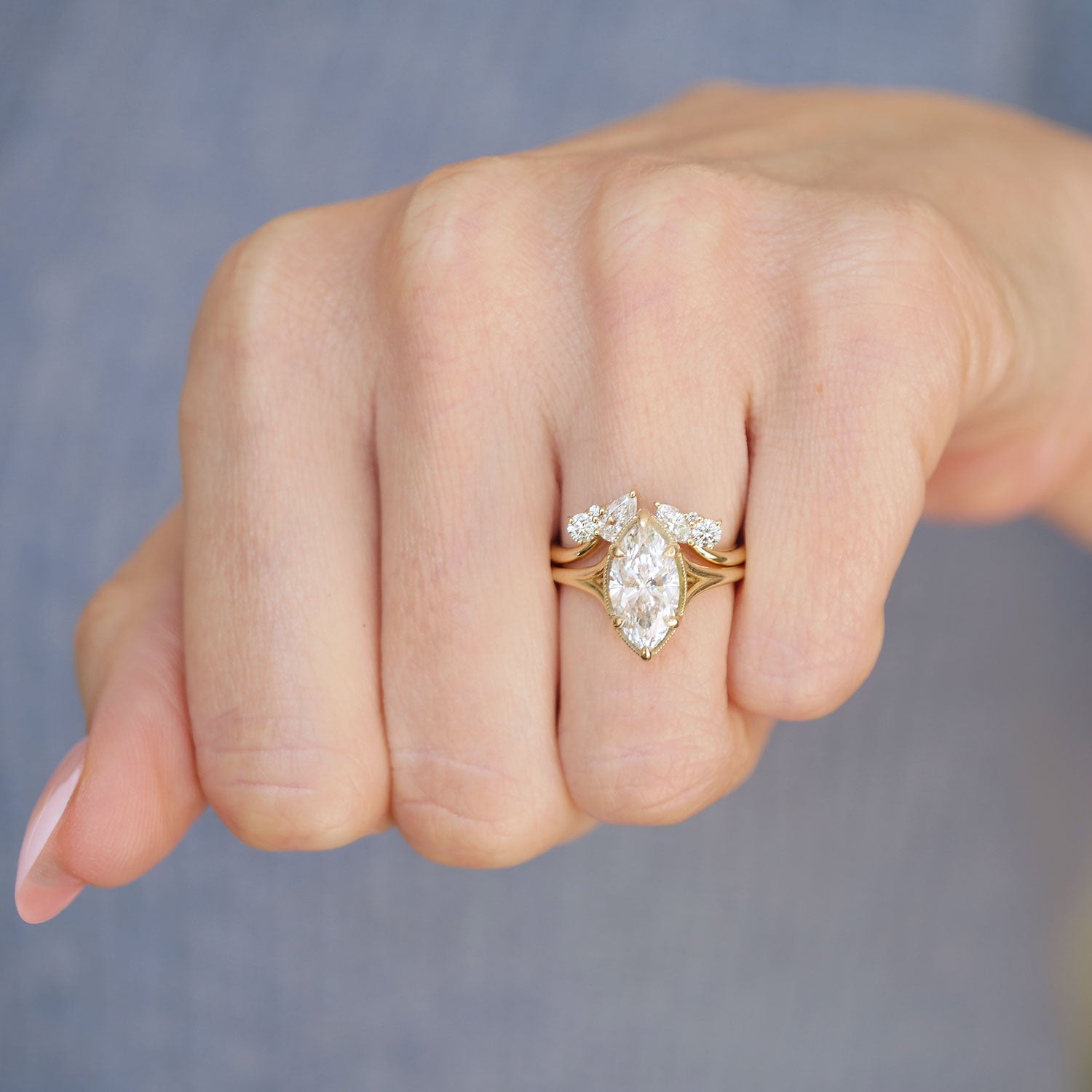 0.25 TCW Round Shaped Half Eternity Lab Grown Diamond Wedding Band