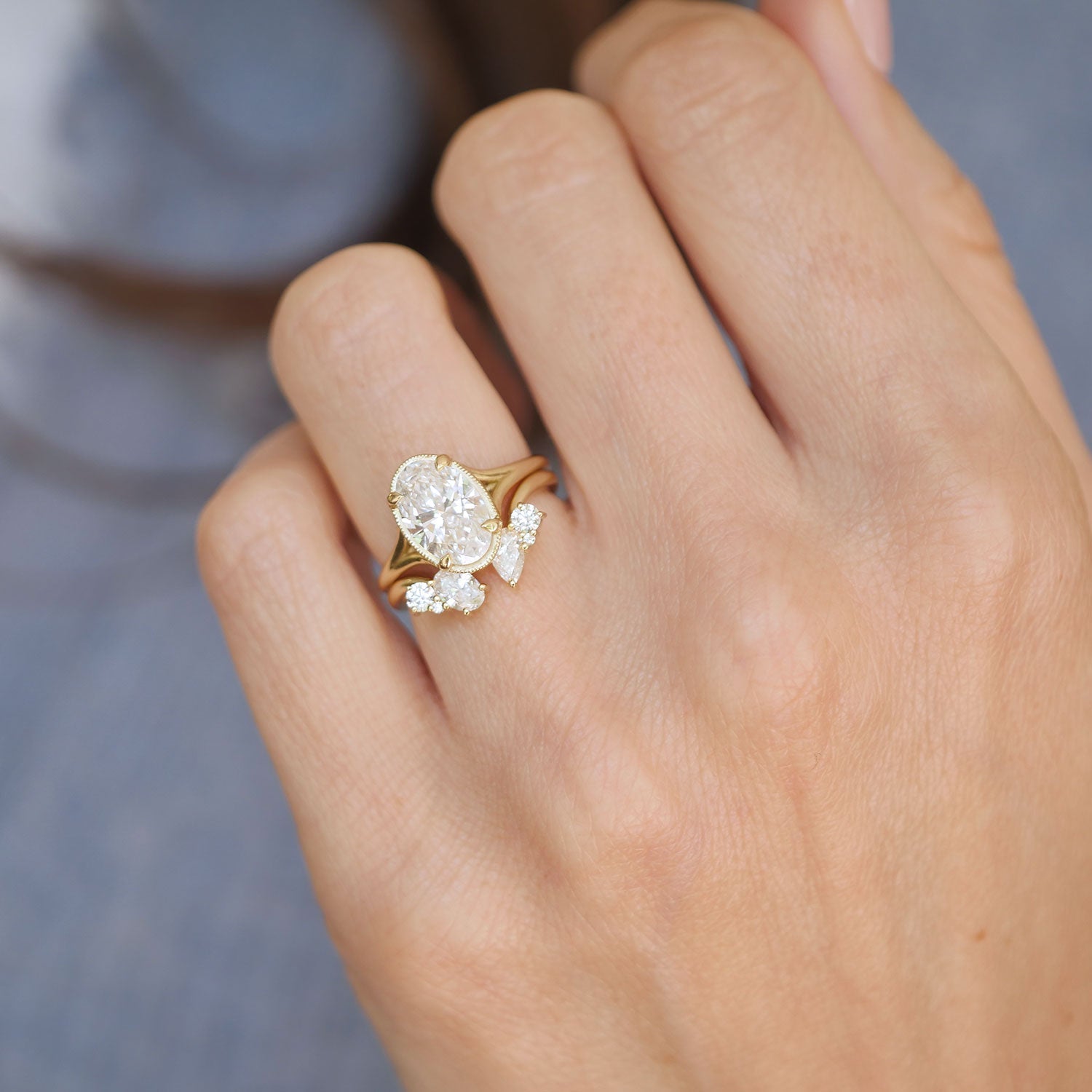 0.25 TCW Round Shaped Half Eternity Lab Grown Diamond Wedding Band