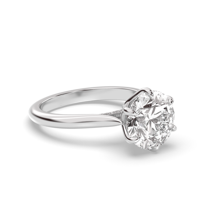 Marquise Shaped Three Stone Lab Grown Diamond Engagement Ring