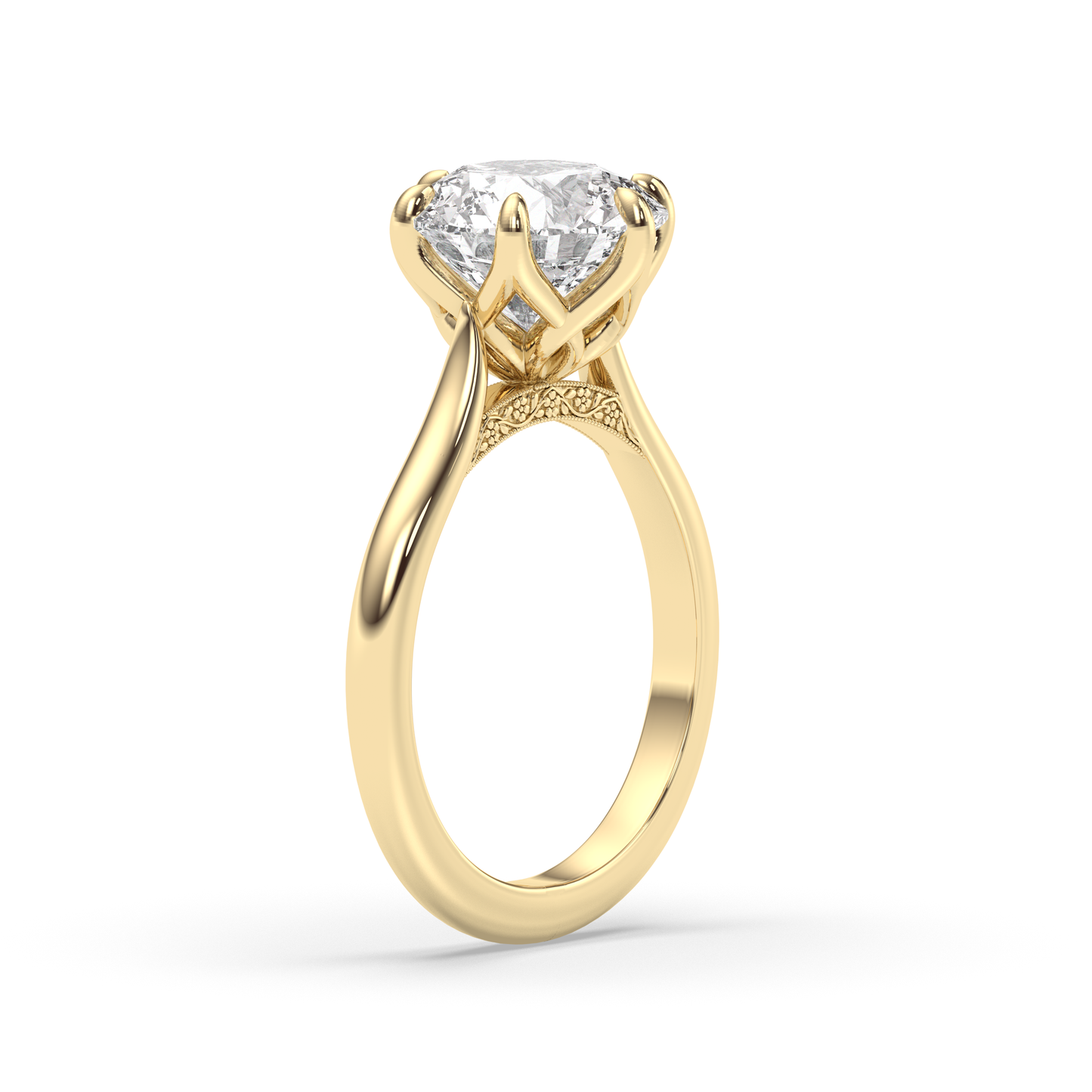 Marquise Shaped Three Stone Lab Grown Diamond Engagement Ring