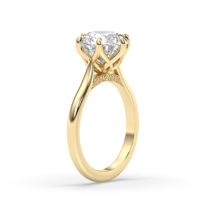 Marquise Shaped Three Stone Lab Grown Diamond Engagement Ring