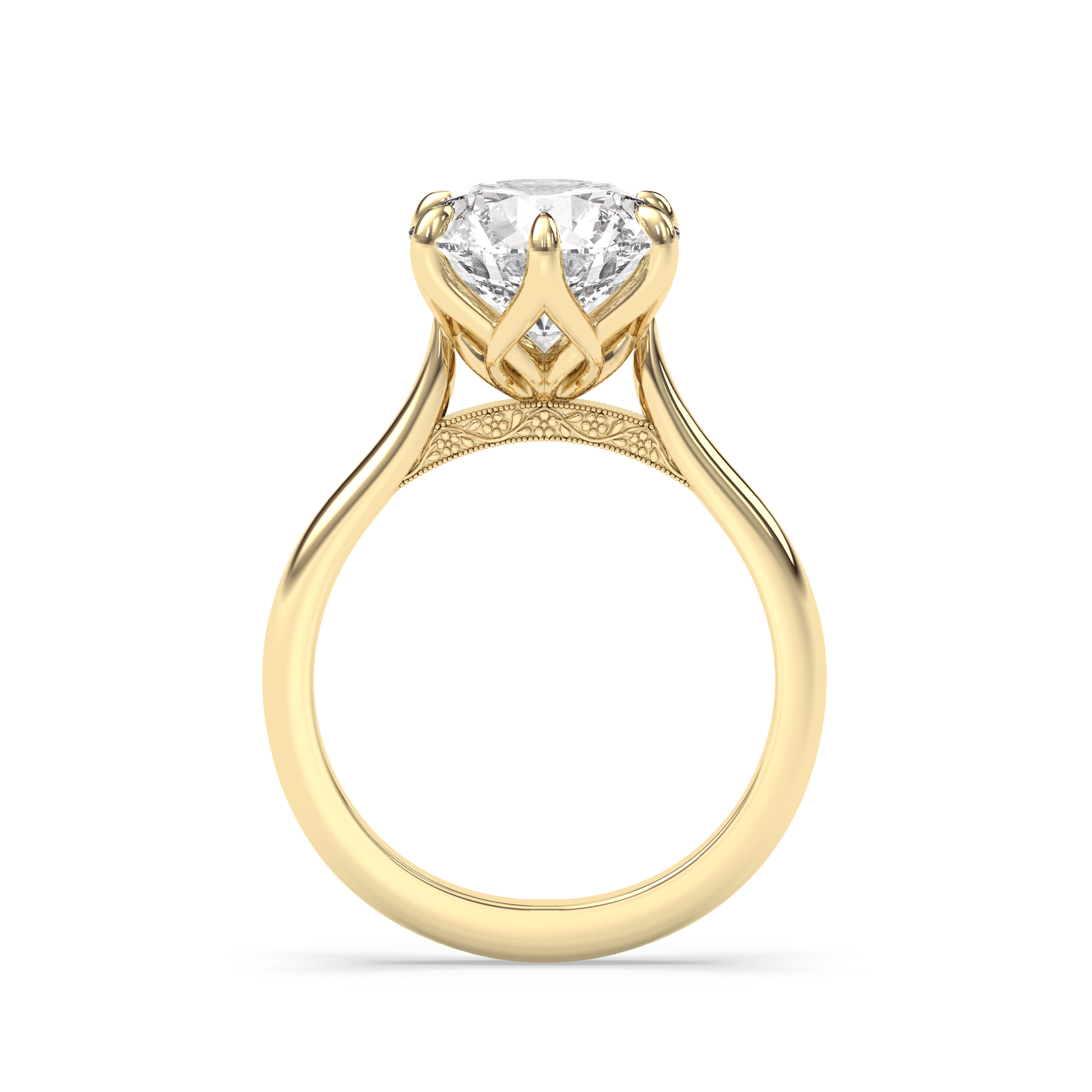Marquise Shaped Three Stone Lab Grown Diamond Engagement Ring