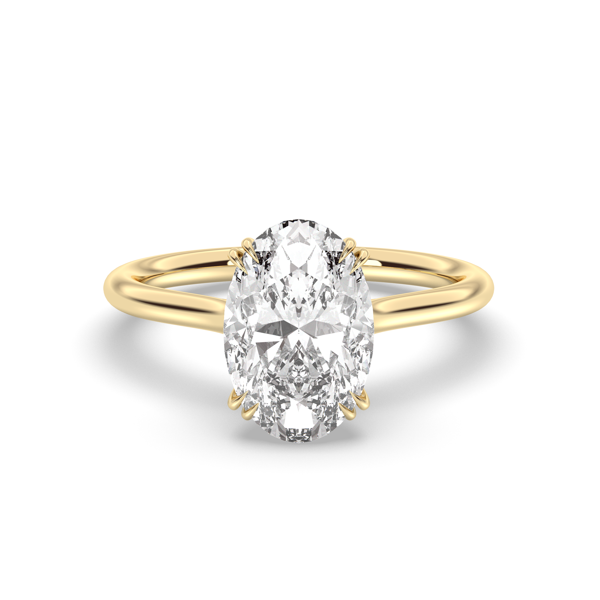 Marquise Shaped Three Stone Lab Grown Diamond Engagement Ring