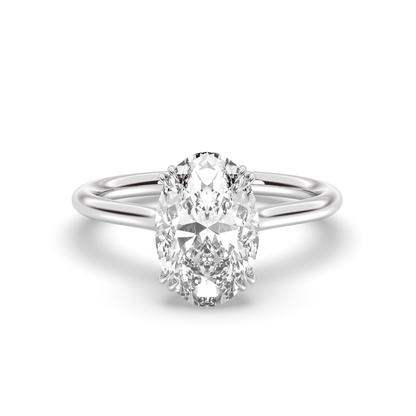Marquise Shaped Three Stone Lab Grown Diamond Engagement Ring