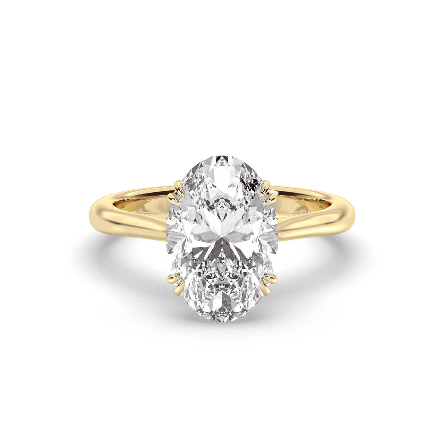 Marquise Shaped Three Stone Lab Grown Diamond Engagement Ring