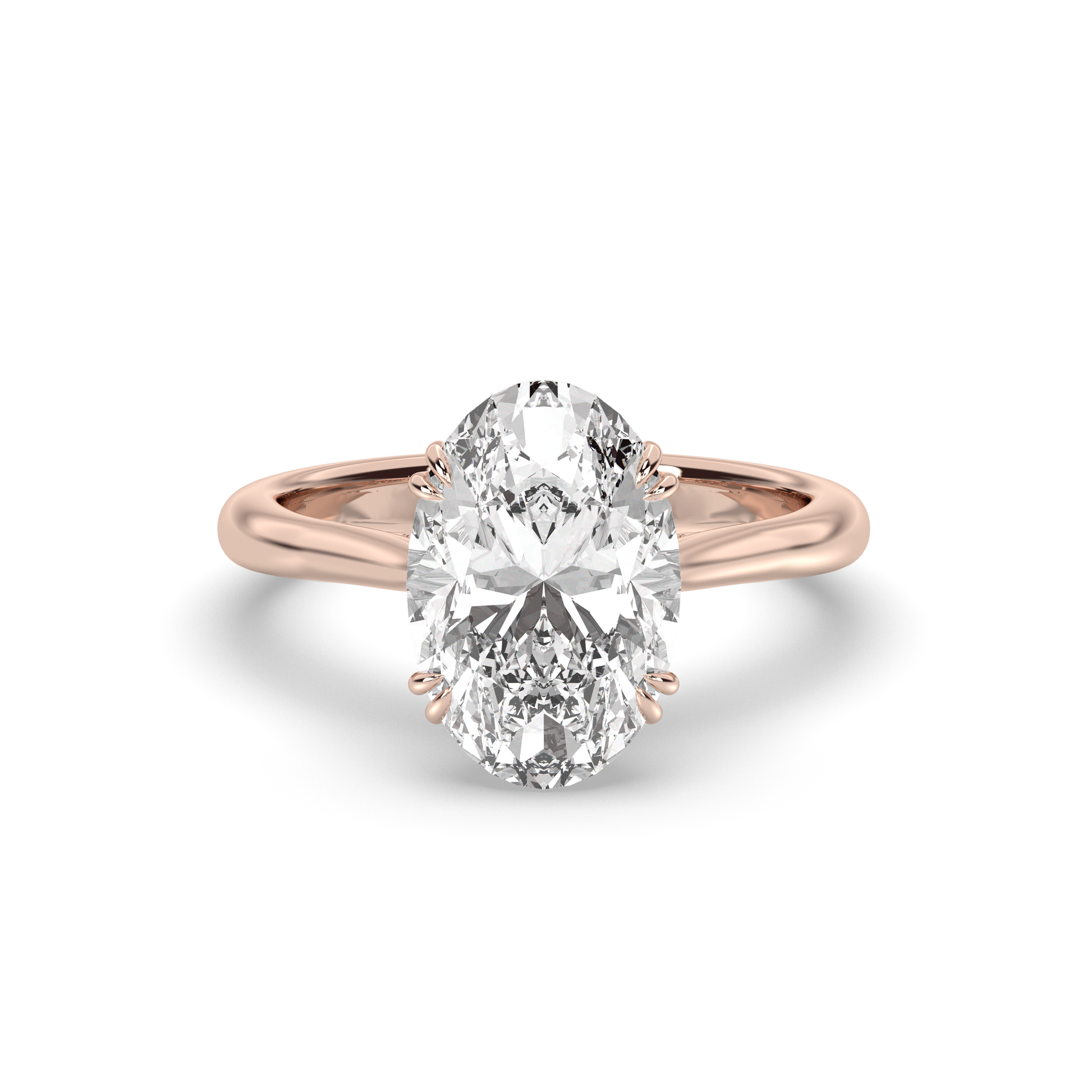 Marquise Shaped Three Stone Lab Grown Diamond Engagement Ring