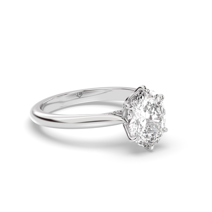 Marquise Shaped Three Stone Lab Grown Diamond Engagement Ring