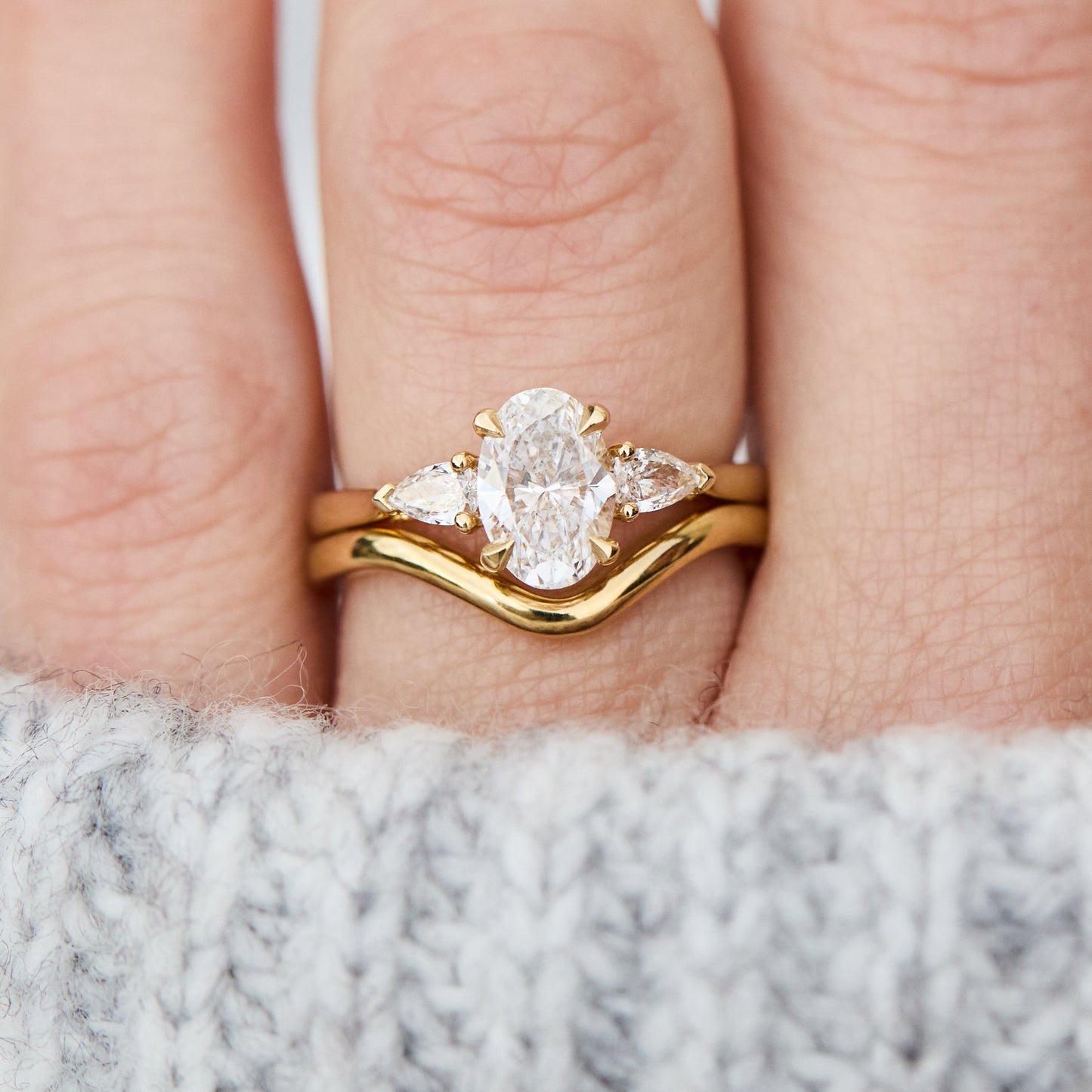 0.25 TCW Round Shaped Half Eternity Lab Grown Diamond Wedding Band