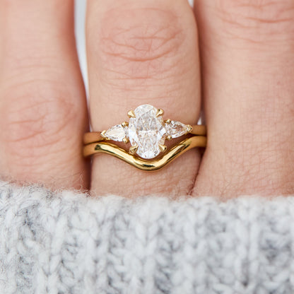 0.25 TCW Round Shaped Half Eternity Lab Grown Diamond Wedding Band