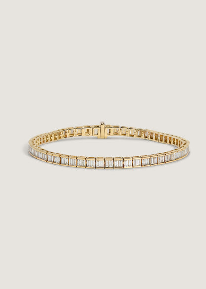 4 TCW Baguette Stones Moissanite Diamond Tennis Bracelet