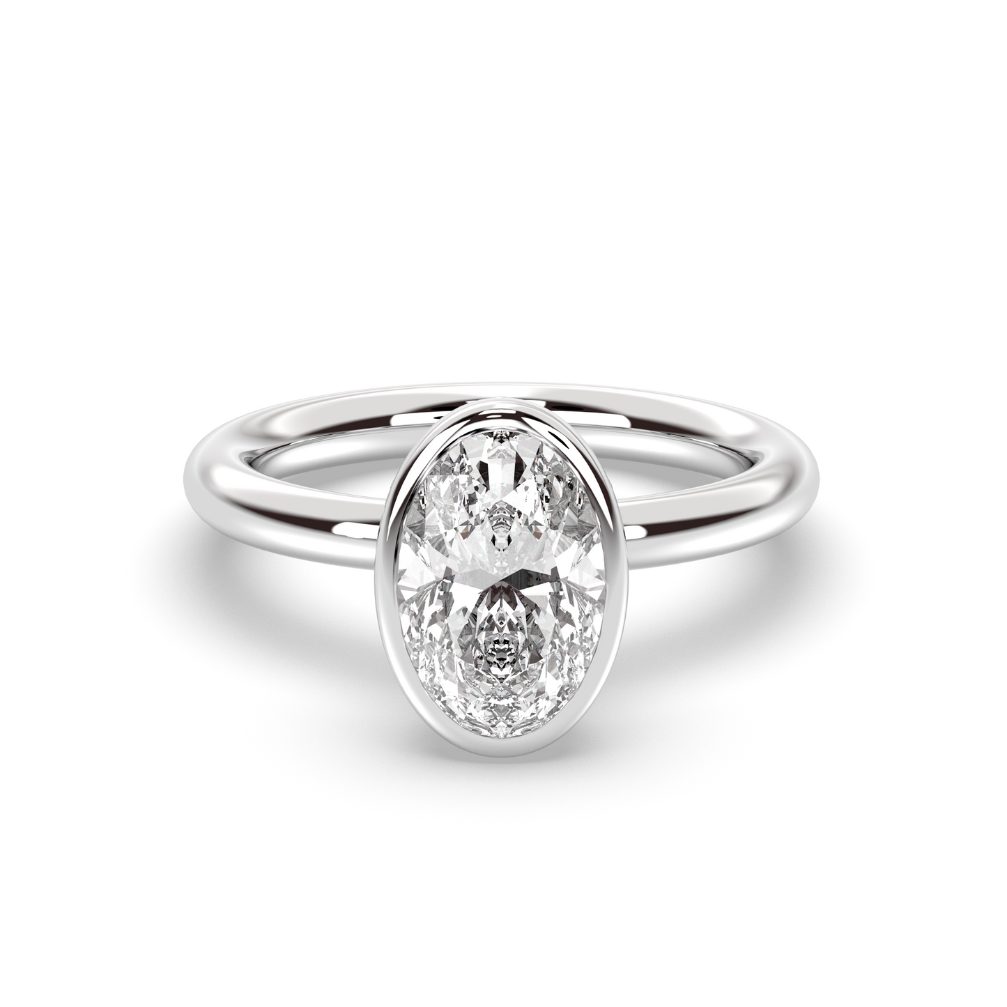 Marquise Shaped Three Stone Lab Grown Diamond Engagement Ring
