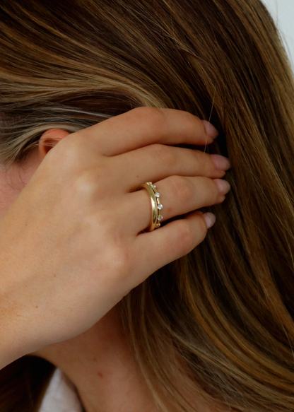 0.25 TCW Round Shaped Half Eternity Lab Grown Diamond Wedding Band