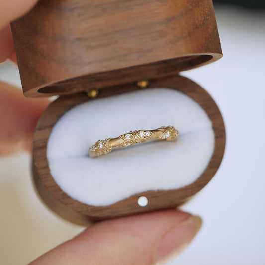 0.25 TCW Round Shaped Half Eternity Lab Grown Diamond Wedding Band