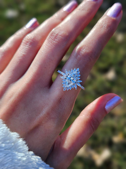 Marquise Shaped Three Stone Lab Grown Diamond Engagement Ring