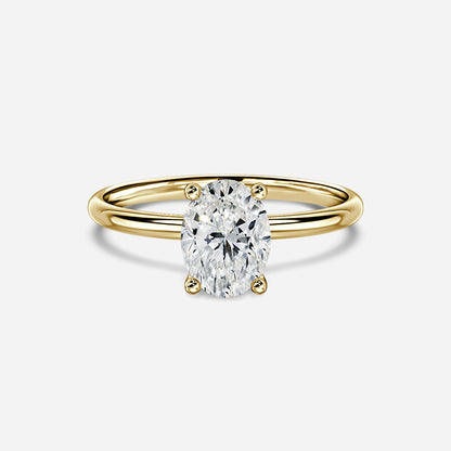Marquise Shaped Three Stone Lab Grown Diamond Engagement Ring