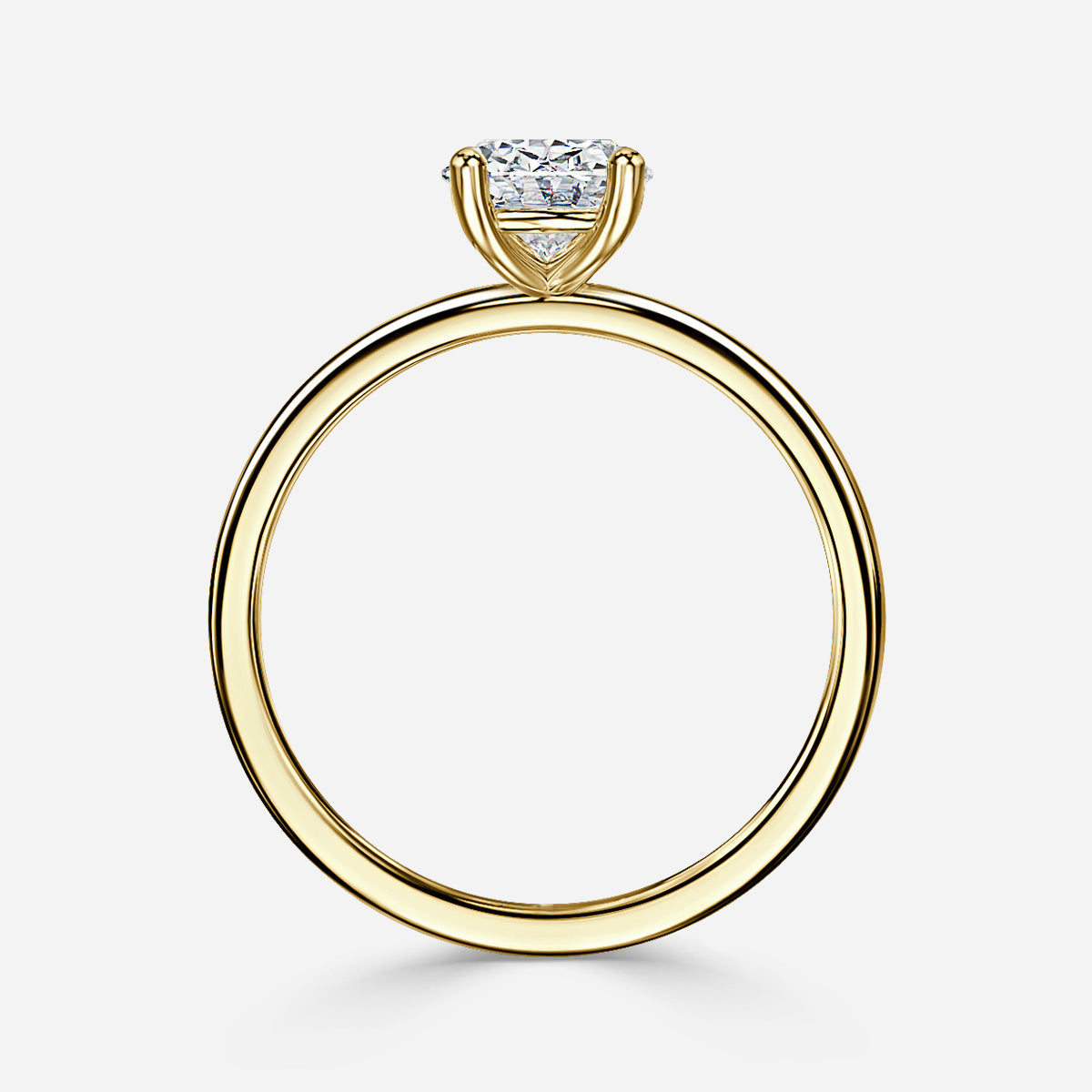 Marquise Shaped Three Stone Lab Grown Diamond Engagement Ring