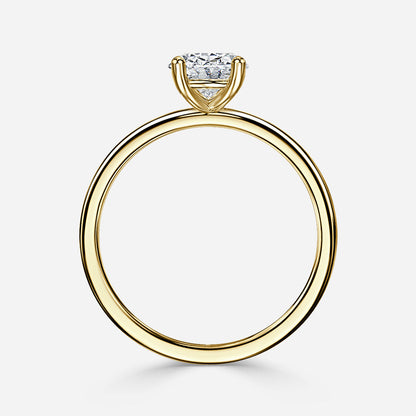 Marquise Shaped Three Stone Lab Grown Diamond Engagement Ring
