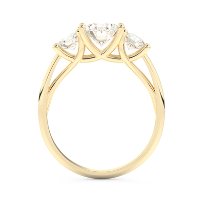 1.91 CT Oval Three Stone Engagement Ring