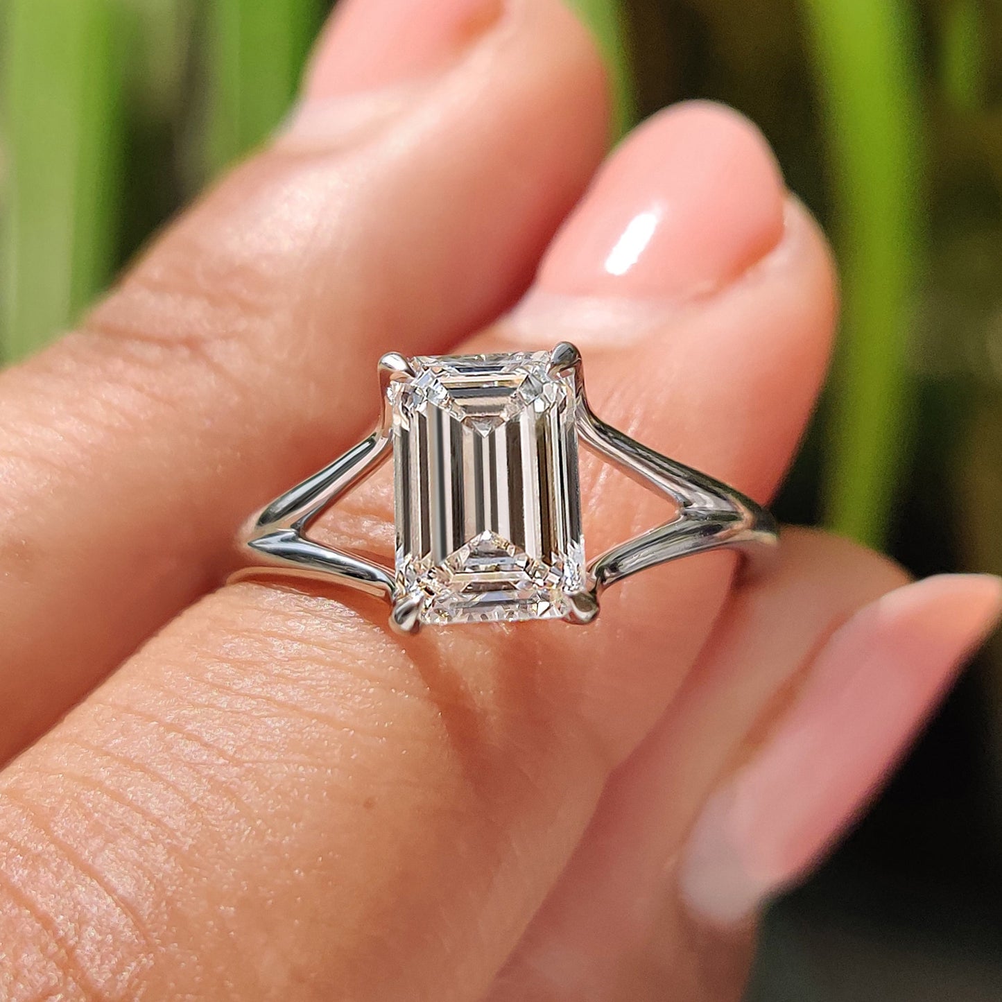 Open Gallery Emerald Cut Diamond Solitaire Ring
