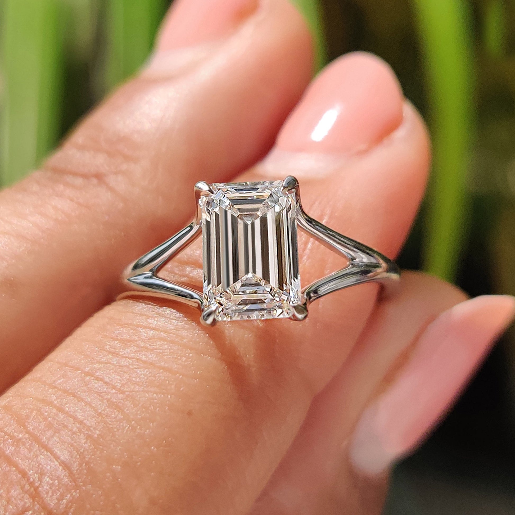 Open Gallery Emerald Cut Diamond Solitaire Ring