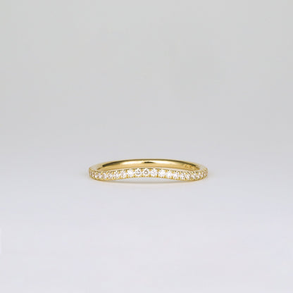 0.21 TCW Round Shaped Curved Moissanite Wedding Band