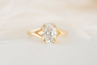 Marquise Shaped Three Stone Lab Grown Diamond Engagement Ring