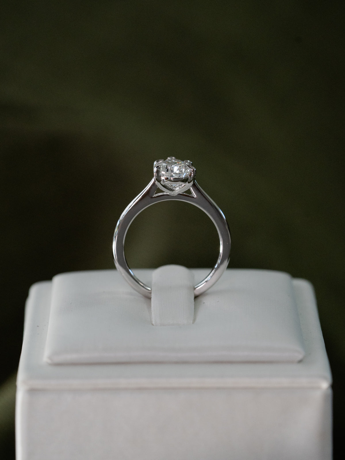 Marquise Shaped Three Stone Lab Grown Diamond Engagement Ring