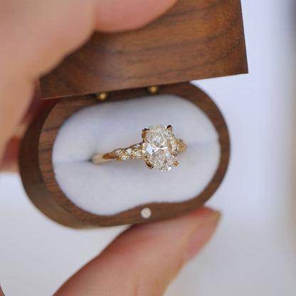 Marquise Shaped Three Stone Lab Grown Diamond Engagement Ring