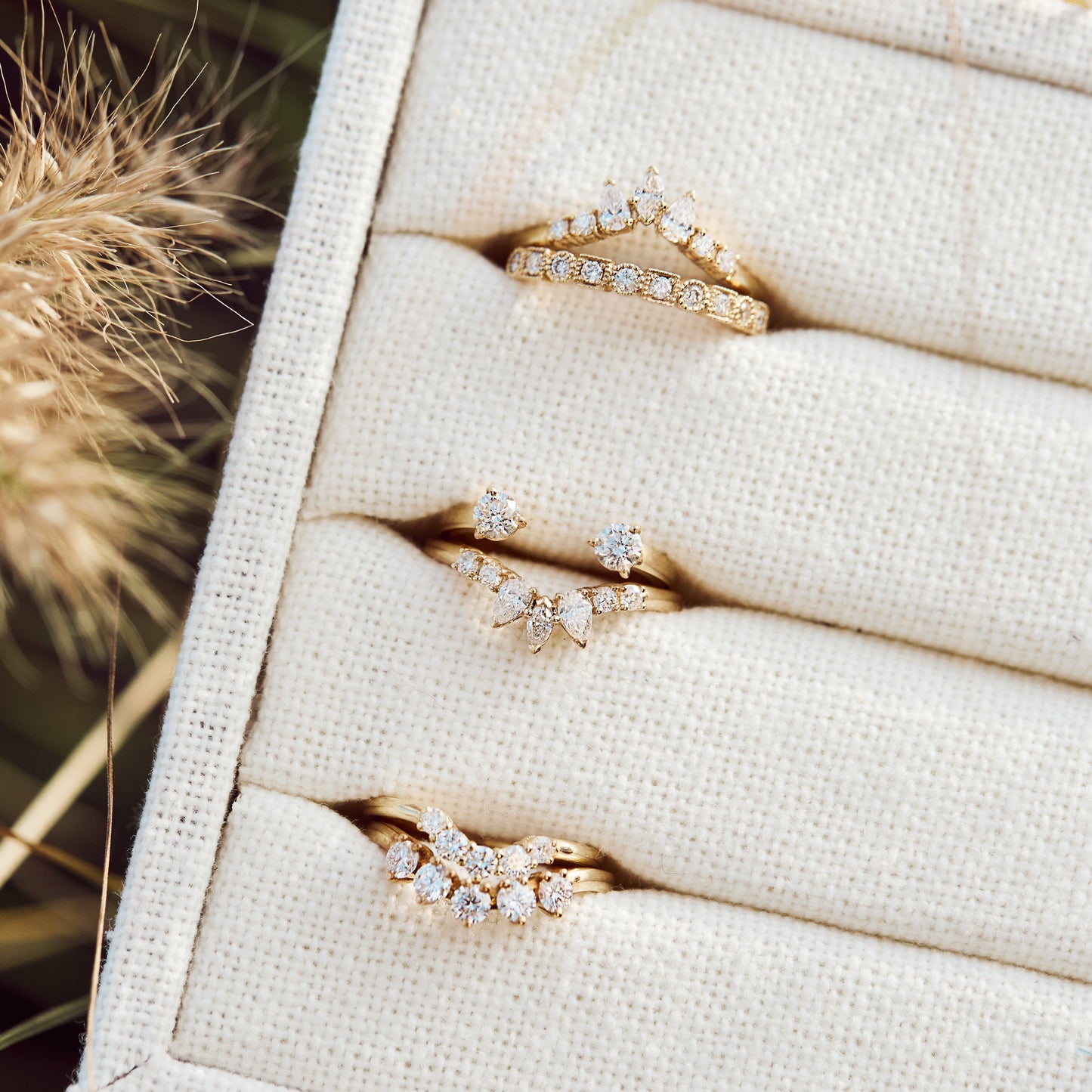 0.25 TCW Round Shaped Half Eternity Lab Grown Diamond Wedding Band