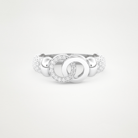 0.06 CT Round Moissanite Wedding Band  – Solid Gold Elegant and Timeless Design