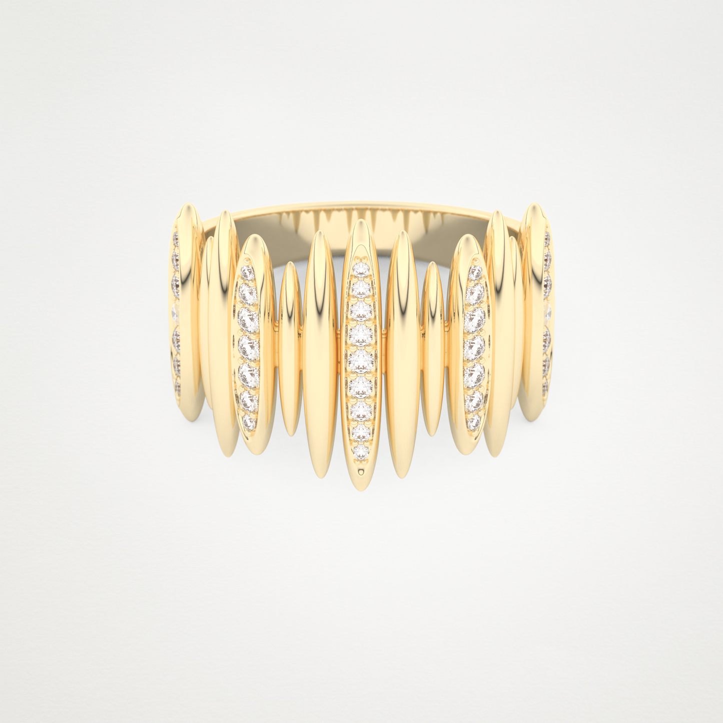 0.29 CT Round Moissanite Wedding Band  – Solid Gold Elegant and Timeless Design