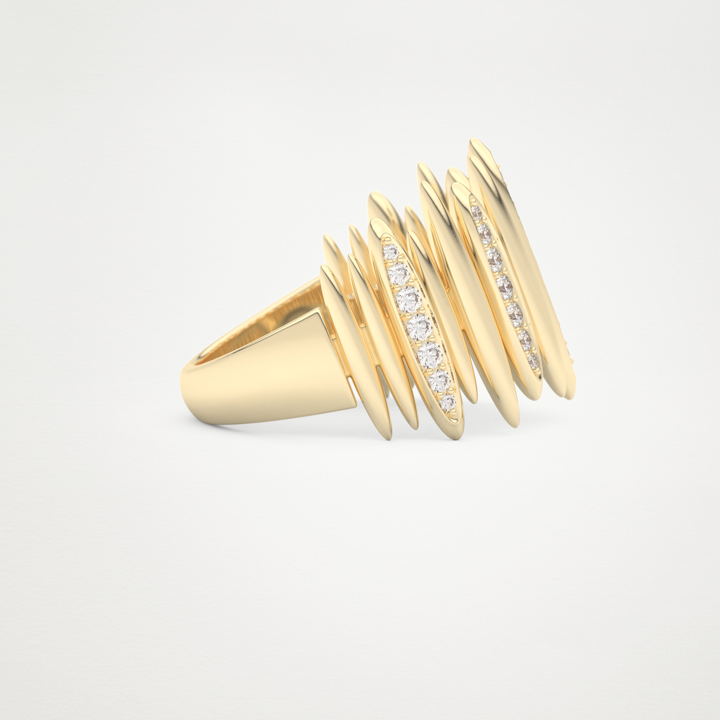 0.29 CT Round Moissanite Wedding Band  – Solid Gold Elegant and Timeless Design