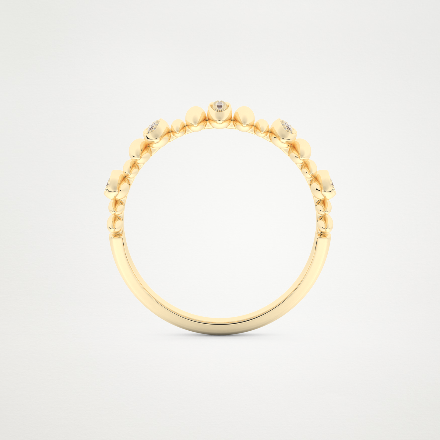 0.29 CT Round Moissanite Wedding Band  – Solid Gold Elegant and Timeless Design